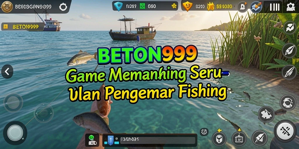Gambar utama BETON999 menunjukkan aksi memancing yang mendebarkan di lautan.
