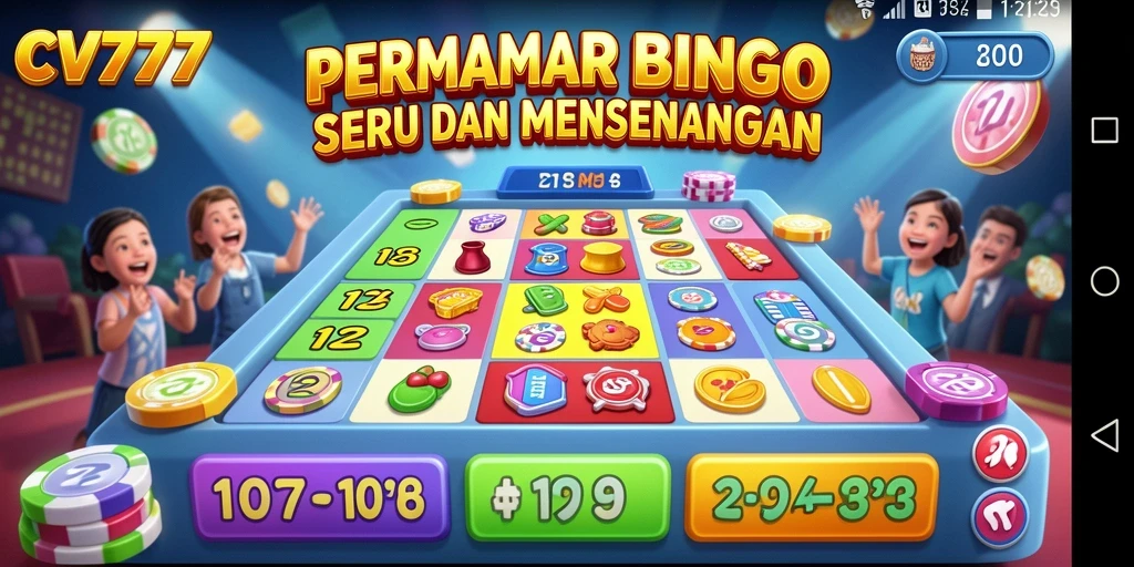 Tampilan gameplay seru Bingo di CV777 dengan interaksi sosial.