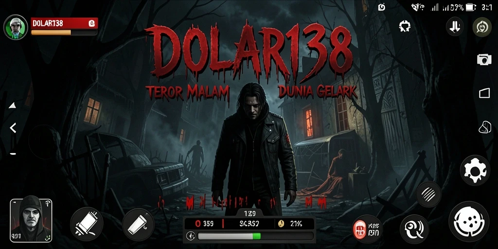 Tampilan gameplay menegangkan dari DOLAR138 dengan suasana menyeramkan.