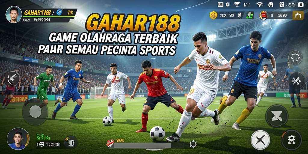 Screenshot utama GAHAR188 menampilkan aksi seru dalam pertandingan olahraga.