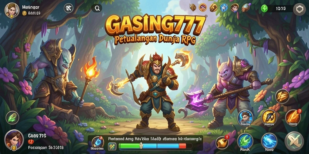 Screenshot GASING777 menampilkan aksi pertempuran epik dalam dunia RPG.