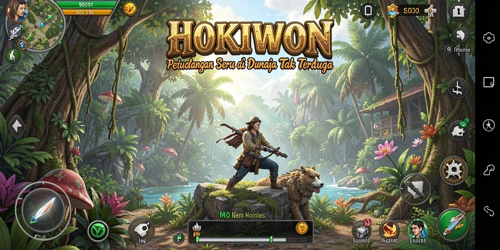 Tampilan gameplay HOKIWON yang menegangkan dan penuh petualangan.