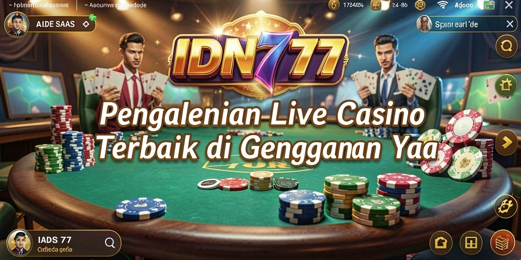 Gameplay IDN777 yang menarik dan interaktif dalam suasana kasino langsung.