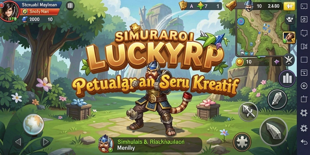 Tampilan gameplay seru dan interaktif di LUCKYRP.