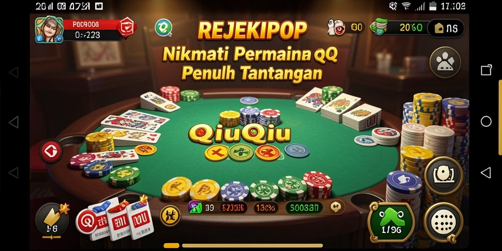 Tampilan gameplay QiuQiu di REJEKIPOP yang seru dan menarik.