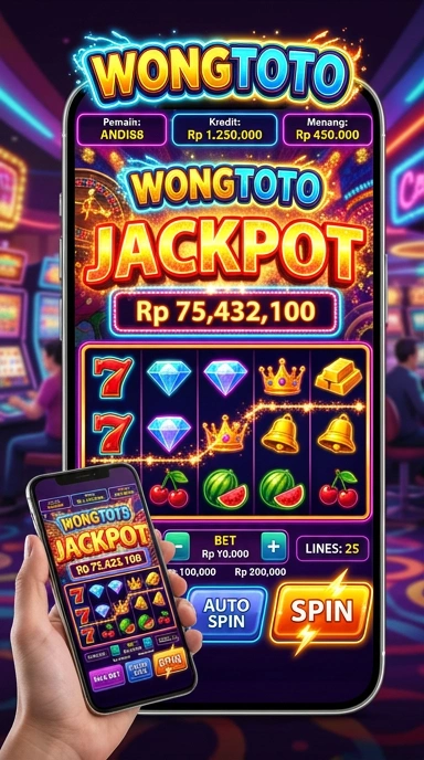 Tampilan antarmuka pengguna wongtoto yang modern dan intuitif.